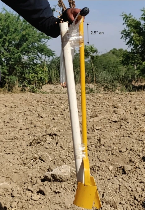 The modified Auger tool The modified Auger tool for sowing seeds